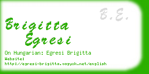 brigitta egresi business card